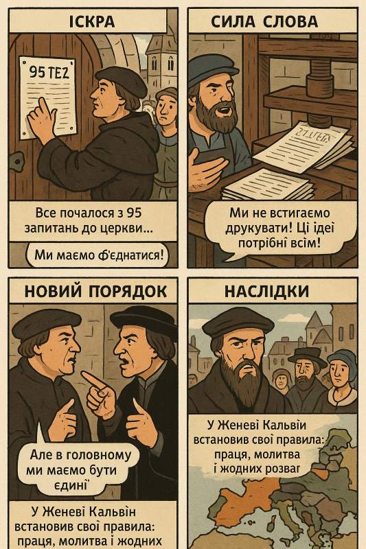 §6. Реформація та поширення нових ідей у Європі