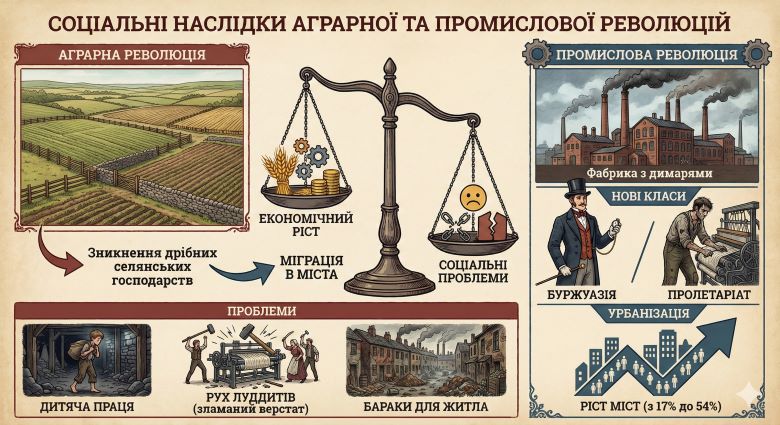 §20. Індустріальна (промислова) революція та її вплив на суспільне життя